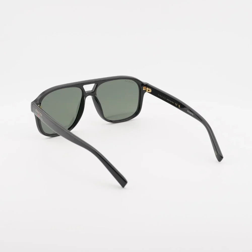 Gucci GG1856S 001 Sunglasses Black Aviator Frame, Grey Lenses
